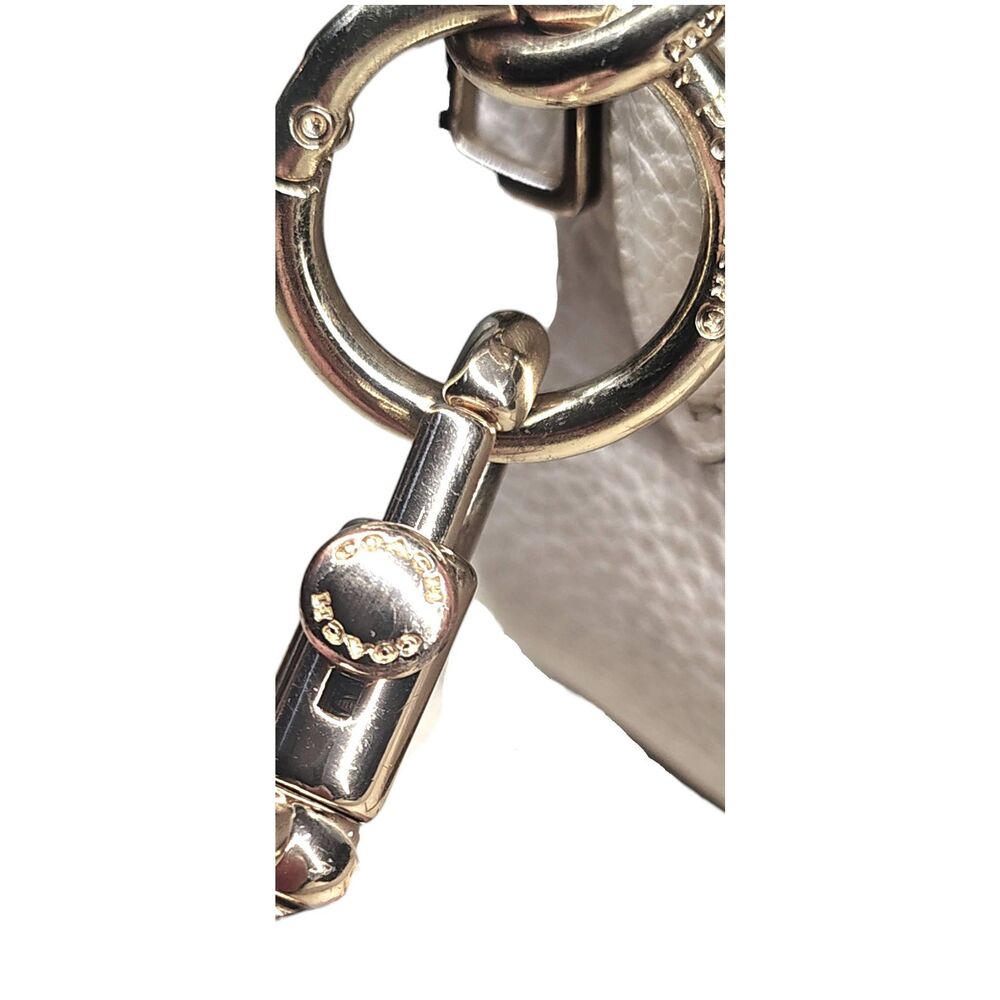 Coach Jess Crossbody Bag White Pebbled Leather F39856 Zip Top Classic - Picture 9 of 14